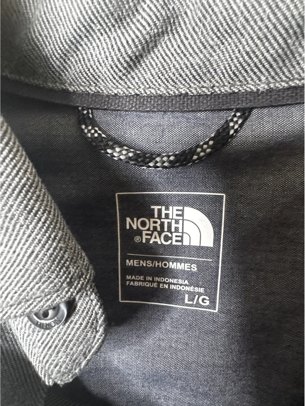 The North Face Mens Large Gray Heather Button Up Shirt Long Sleeve Outdoor